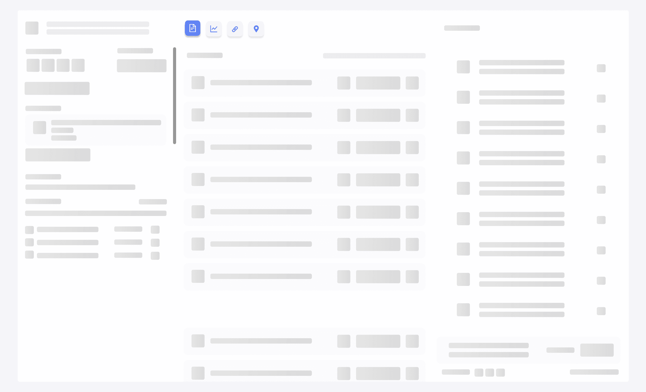 Modal skeleton for detailed ticket view